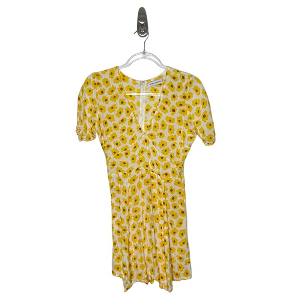 Faithful The Brand | La Belle Mini Dress in Yellow Daisy Floral S/US 4 - Picture 5 of 7